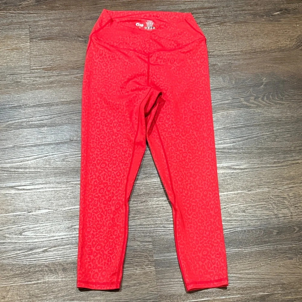 Zyia Red Leapord Scrunchy What  light n tight hi-Rise size 12 - Picture 7 of 11